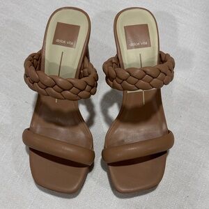 Dolce Vita Brown Braided Strap Heels
